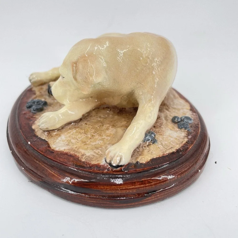 Limited Edition Sleeping Labrador Figure Hand Painted Dog Sculpture #74/1000